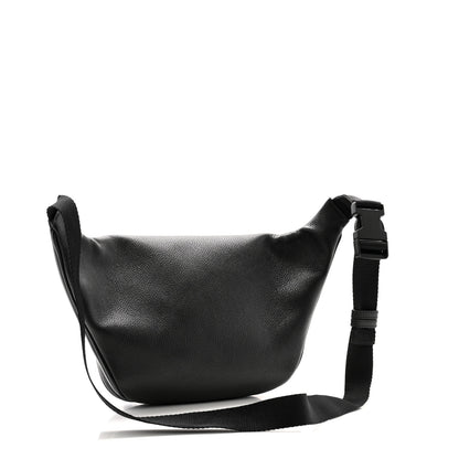 Balenciaga Grained Calfskin Tape Logo Explorer Belt Bag Black White 3 of 11