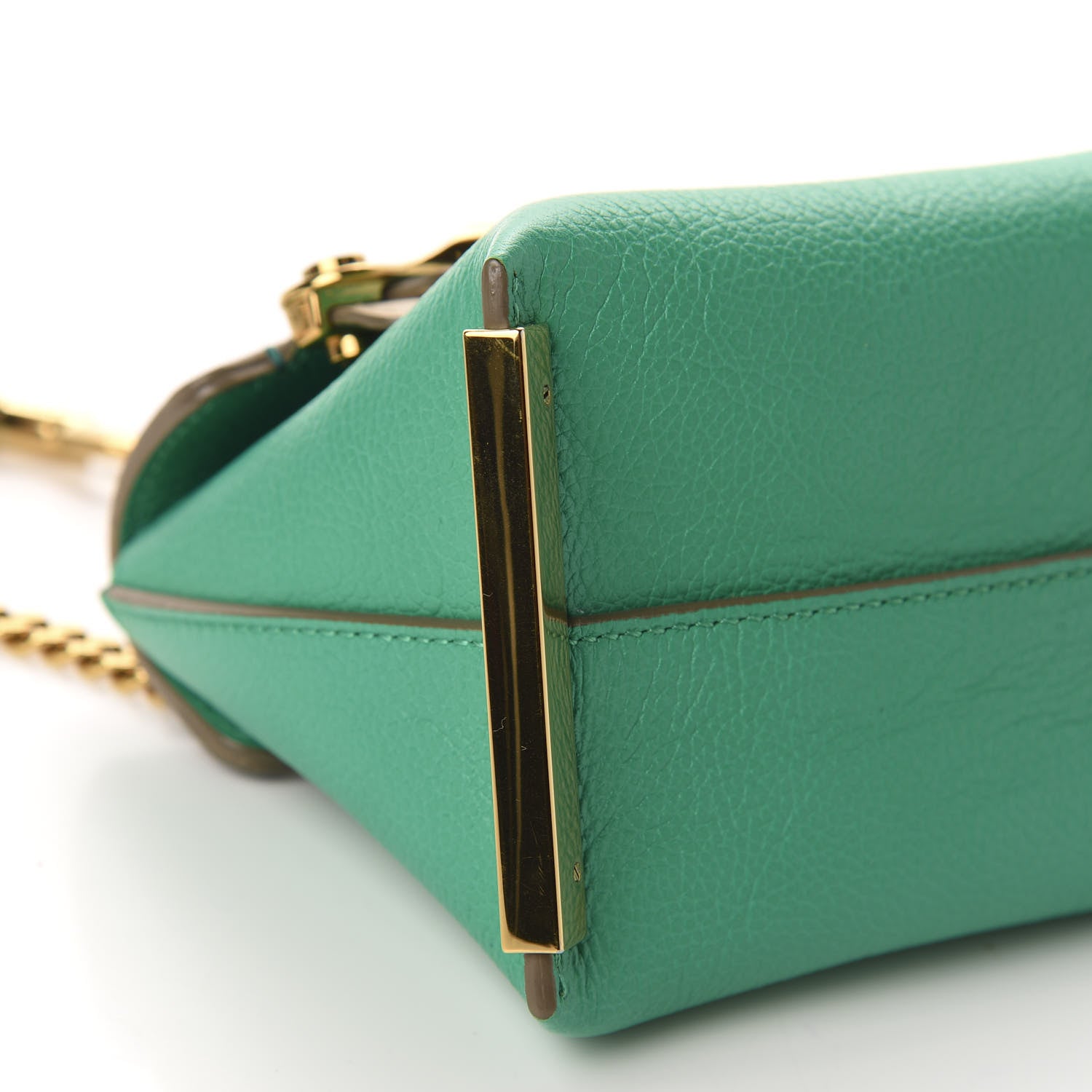Chloe Calfskin Mini Clare Shoulder Bag Green Turquoise 6 of 9