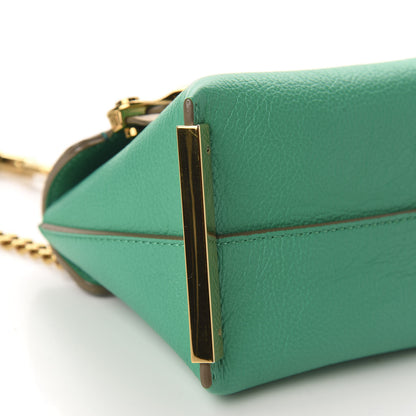 Chloe Calfskin Mini Clare Shoulder Bag Green Turquoise 6 of 9