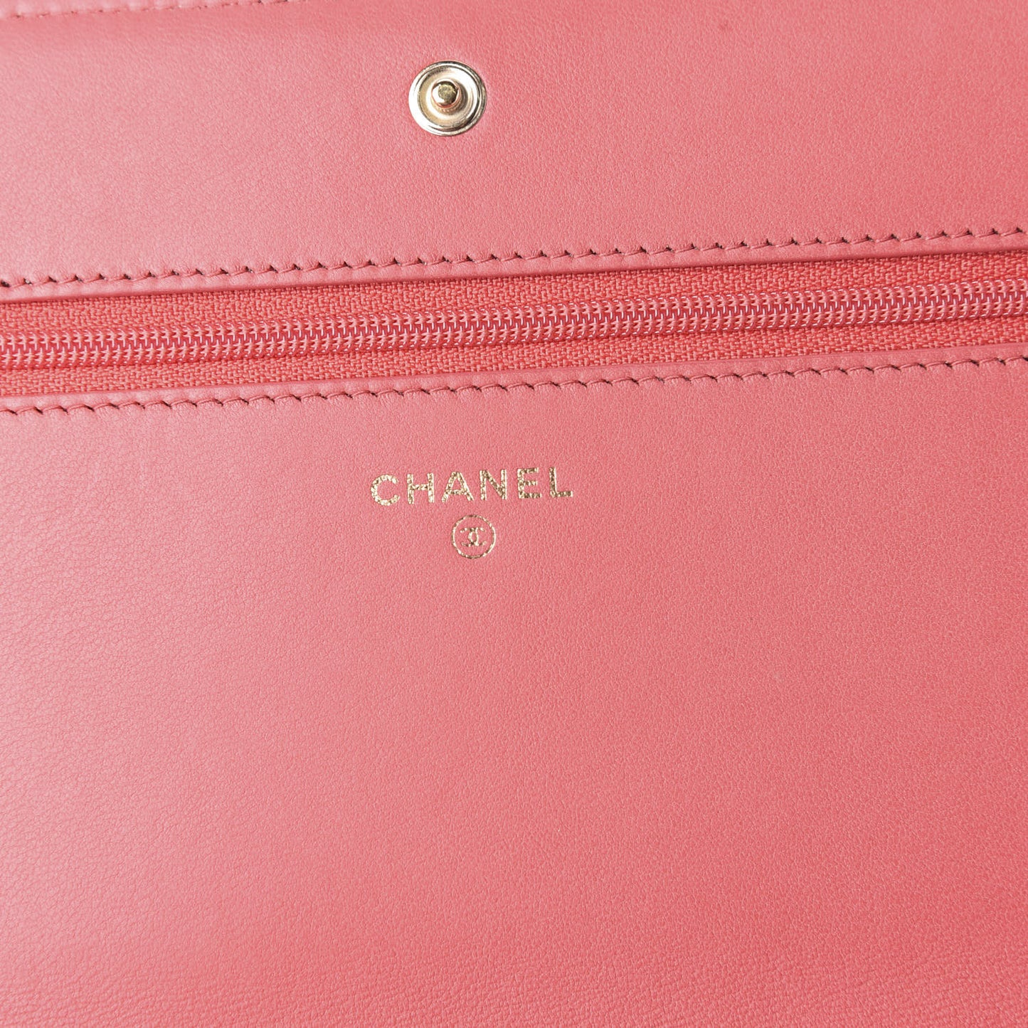 Goatskin Quilted Diamond CC Wallet On Chain WOC Pink