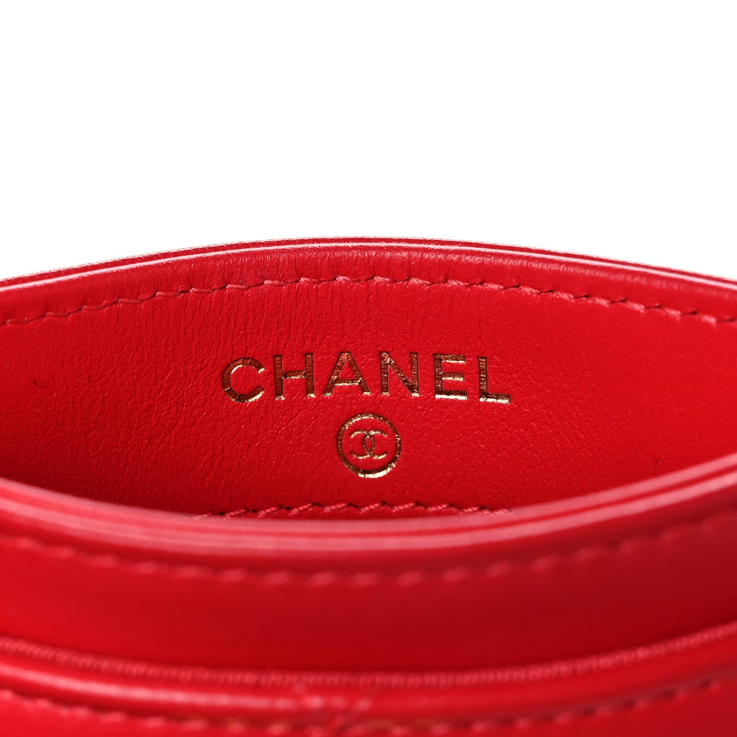 Chanel Lambskin Quilted Chanel 19 Card Holder Red 6 of 10