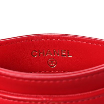 Chanel Lambskin Quilted Chanel 19 Card Holder Red 6 of 10
