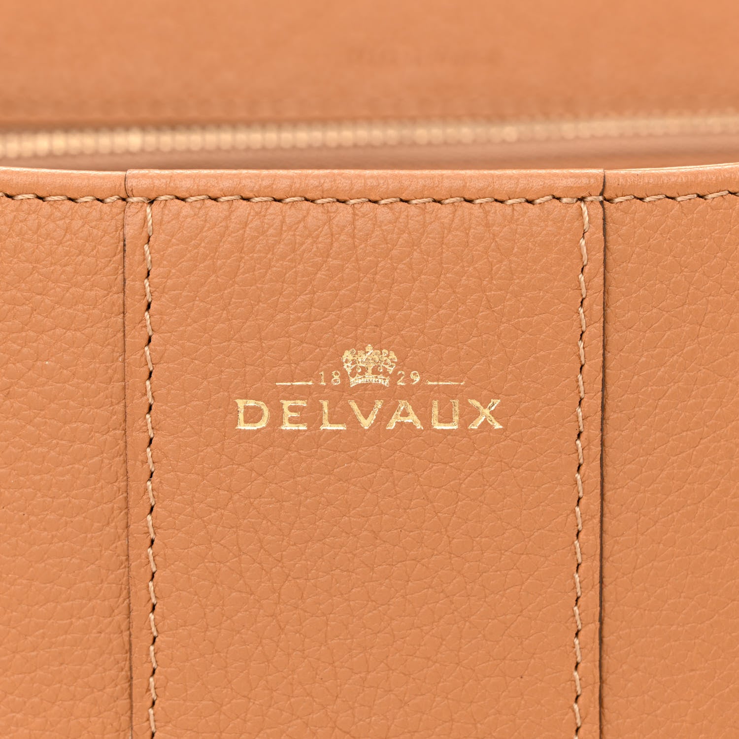 Delvaux Grained Calfskin MM Brillant Satchel Natural 7 of 14
