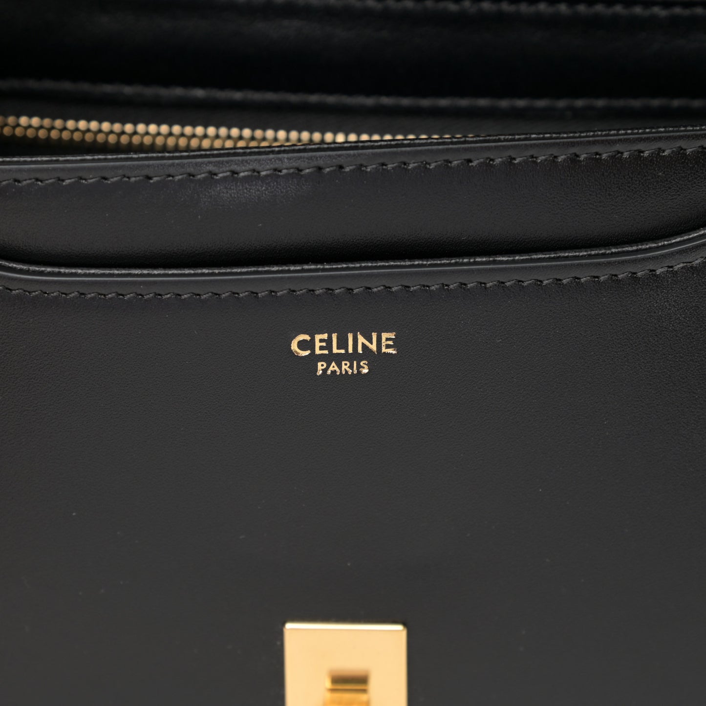 Satinated Calfskin Medium Besace 16 Black