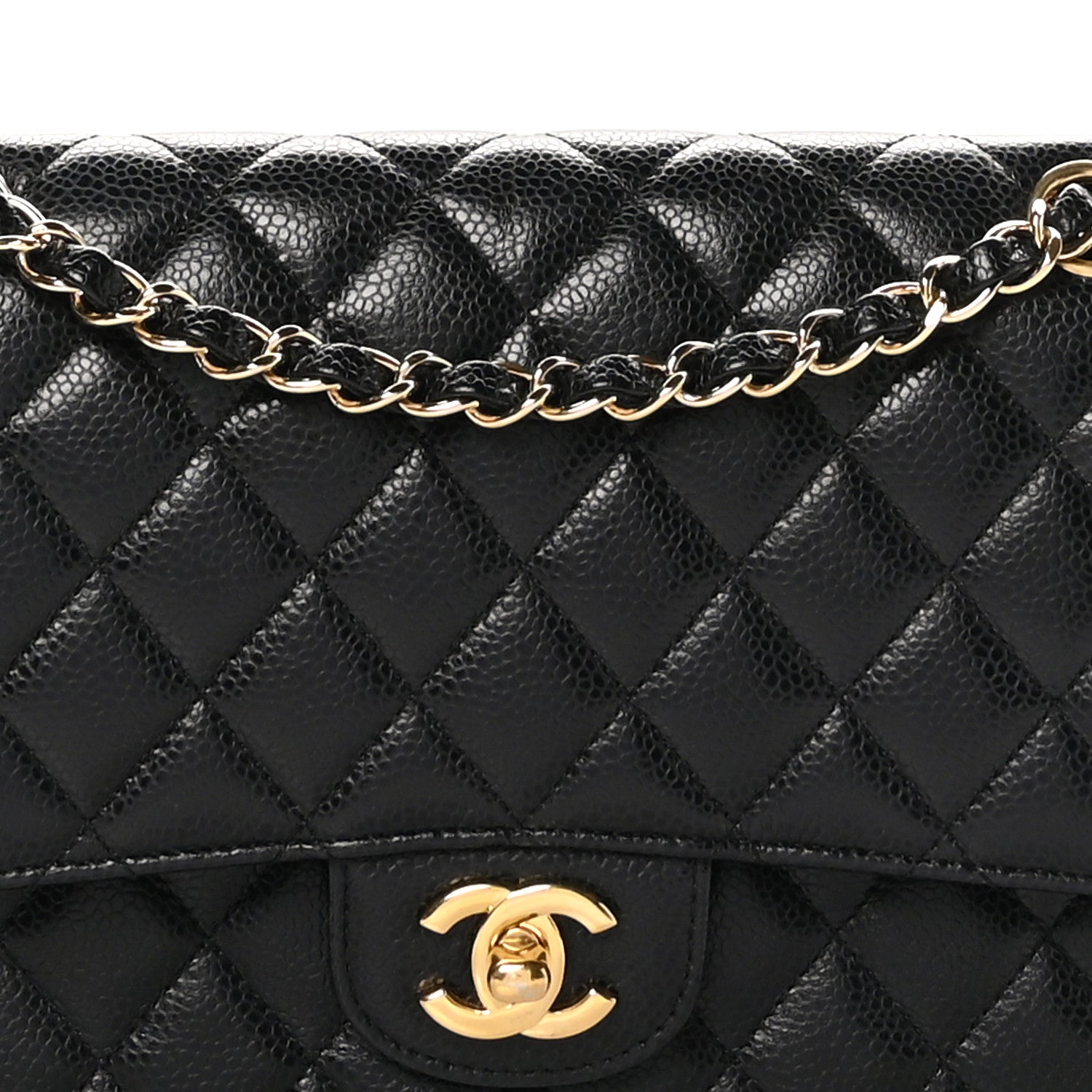 Chanel Caviar Quilted Medium Double Flap Black 8 of 10