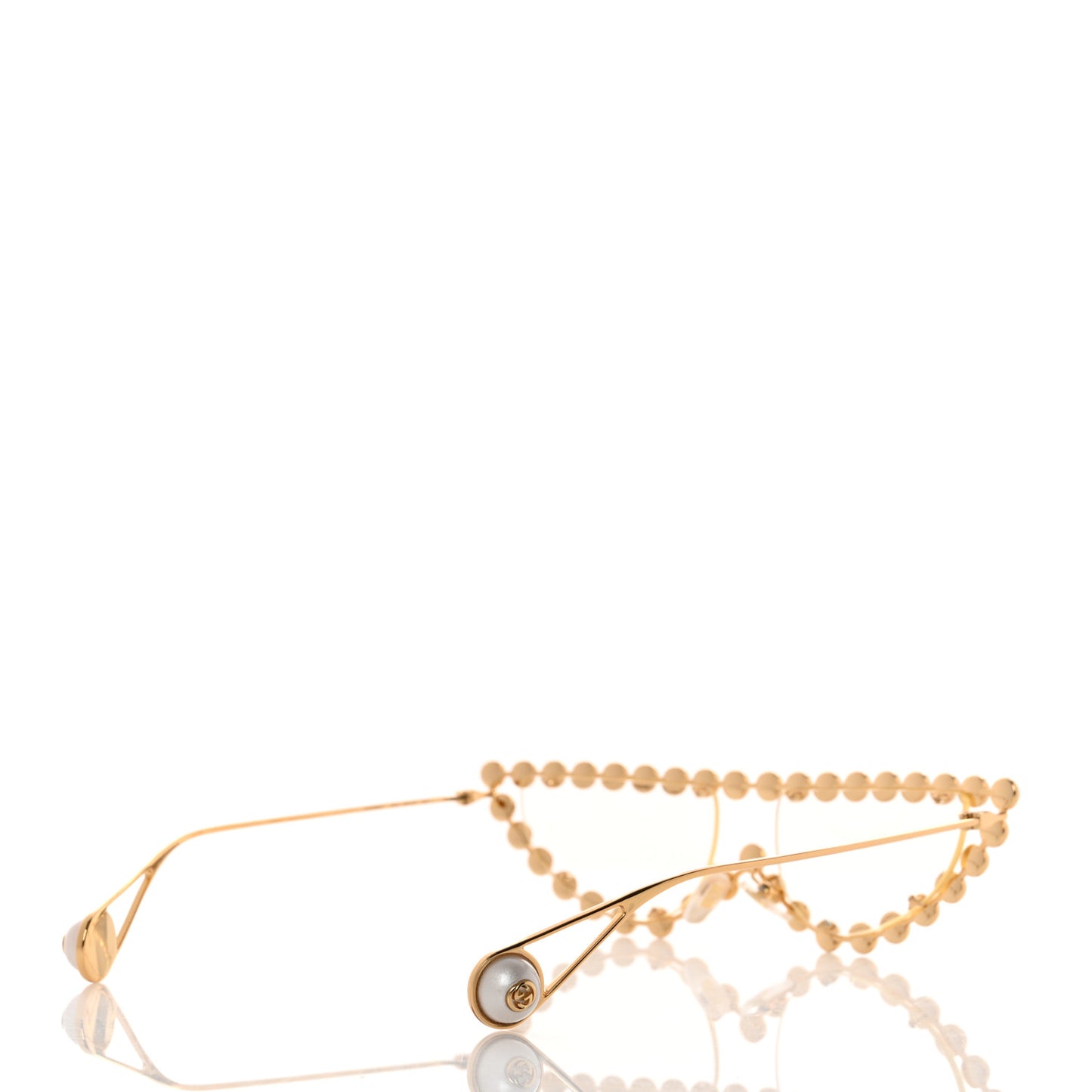 Metal Crystal Cat Eye Glasses GG0364S Gold