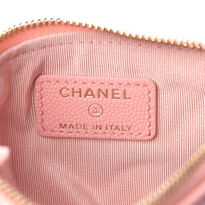 Chanel Caviar Chevron Quilted Small Cosmetic Case Pink 6 of 8