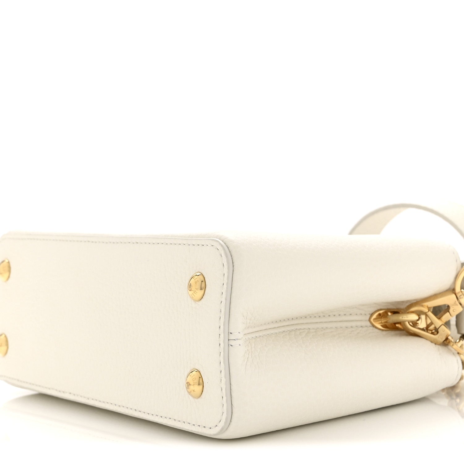 Louis Vuitton Taurillon Small Chain My Capucines Snow 9 of 10
