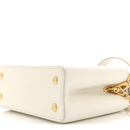 Louis Vuitton Taurillon Small Chain My Capucines Snow 9 of 10