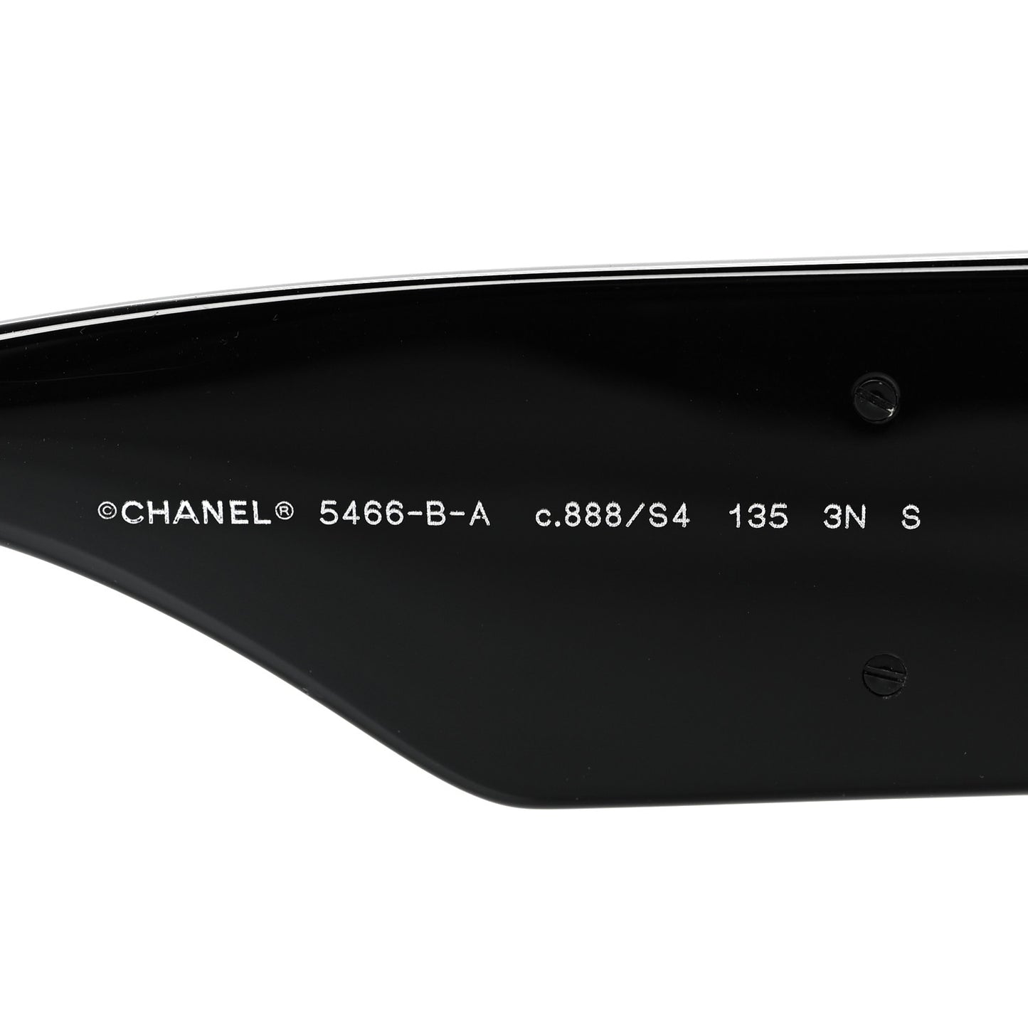 Acetate Crystal CC Shield Sunglasses 5466-B-A Black