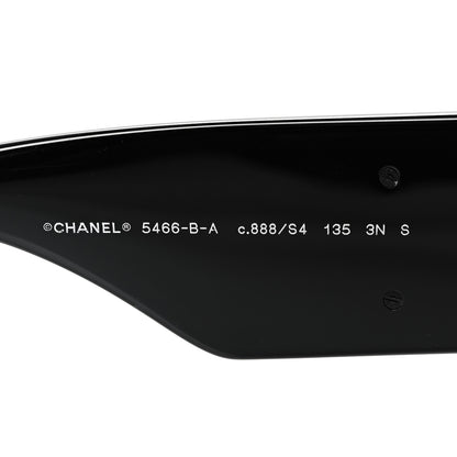 Chanel Acetate Crystal CC Shield Sunglasses 5466-B-A Black 4 of 8