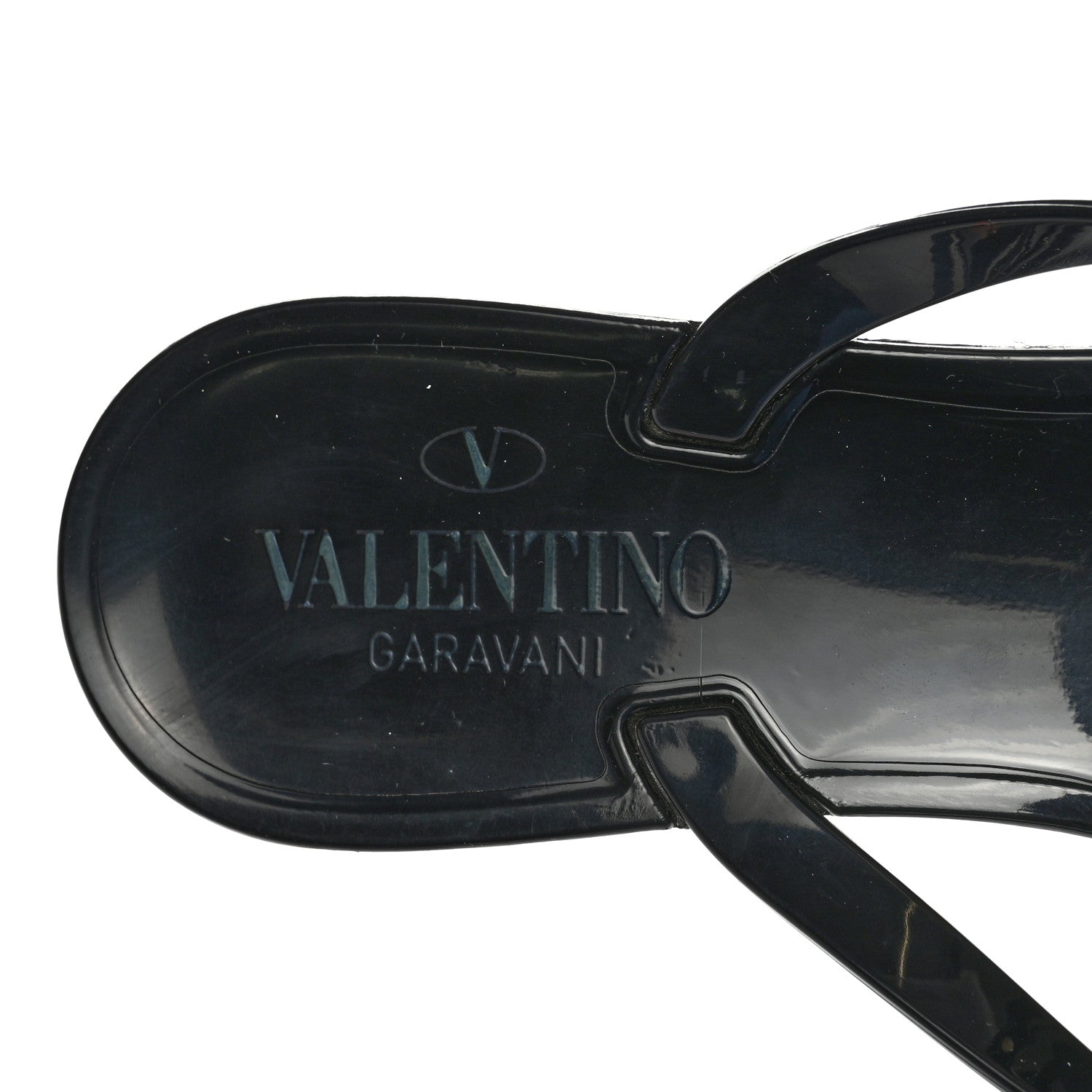 Valentino Garavani PVC Jelly Rockstud Bow Thong Sandals 38 Black 7 of 9