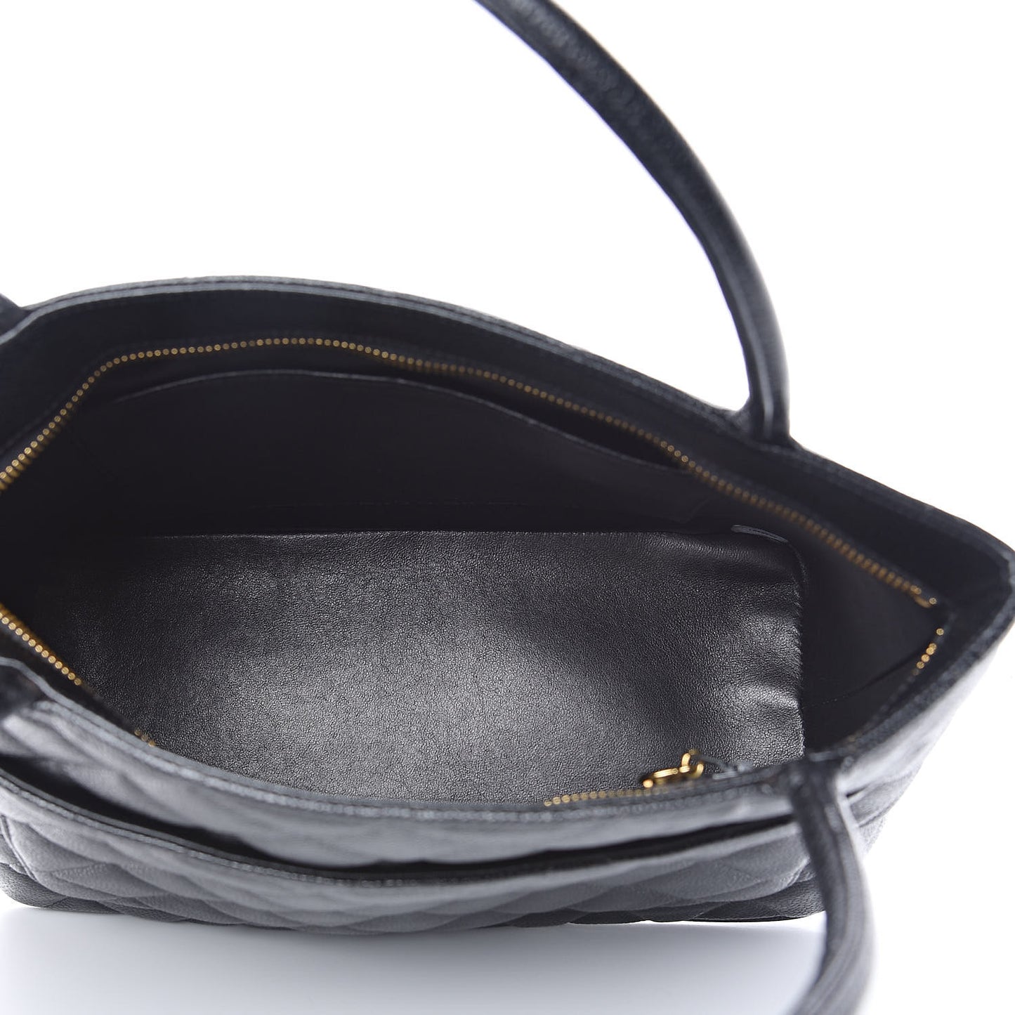 Caviar Quilted Medallion Tote Black