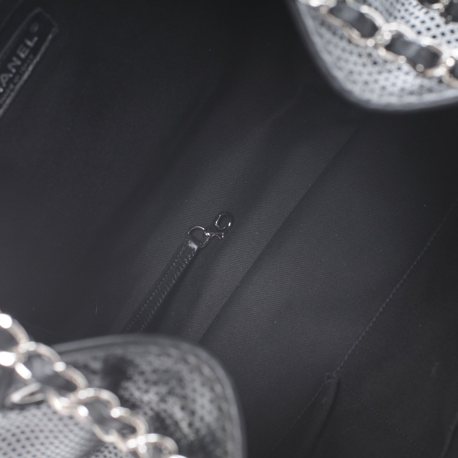 Chanel Calfskin Perforated Up In The Air Tote Black 5 of 7