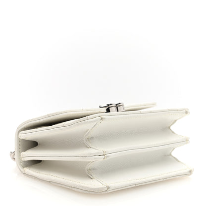 Chanel Caviar Quilted Pick Me Up Clutch With Chain White 4 of 11