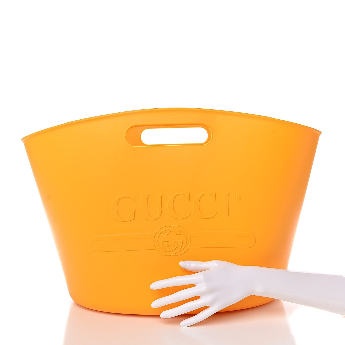 Rubber Oversized Logo Tote Marigold
