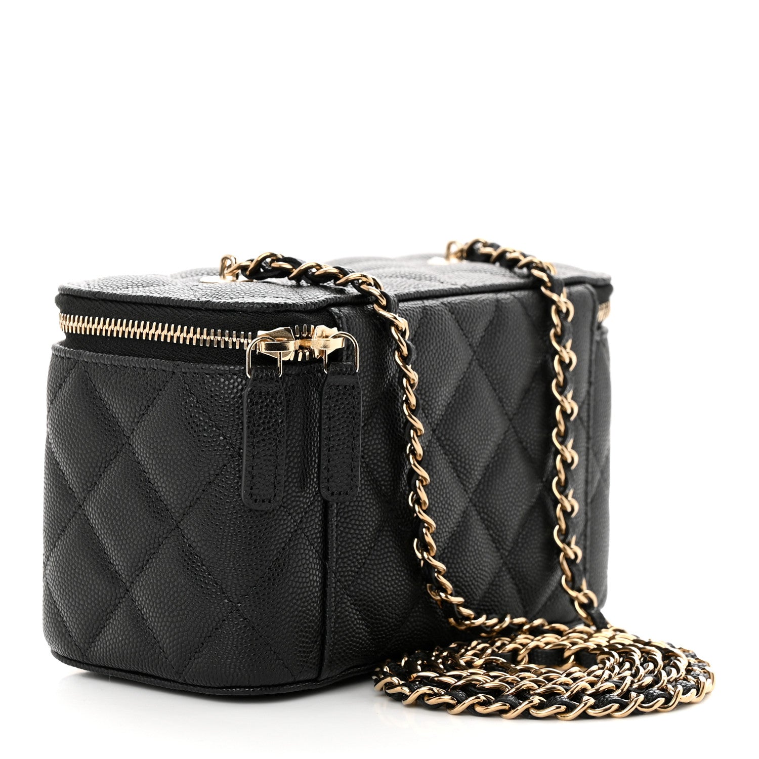 Chanel Caviar Quilted Small Vanity Case With Chain Black 3 of 11
