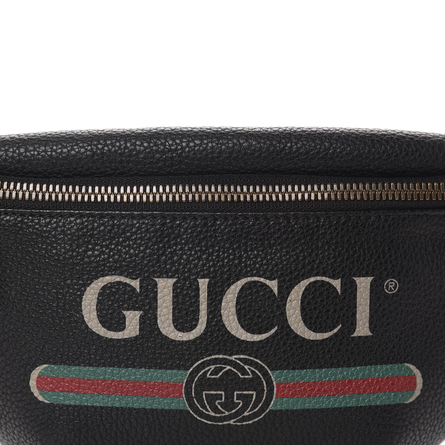 Gucci Grained Calfskin Small Logo Belt Bag Black 10 of 10