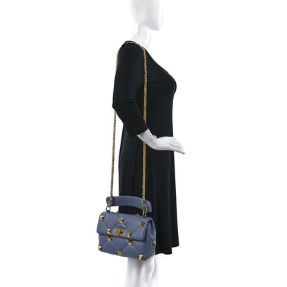 Valentino Garavani Nappa Medium Roman Stud Shoulder Bag Niagara 2 of 10