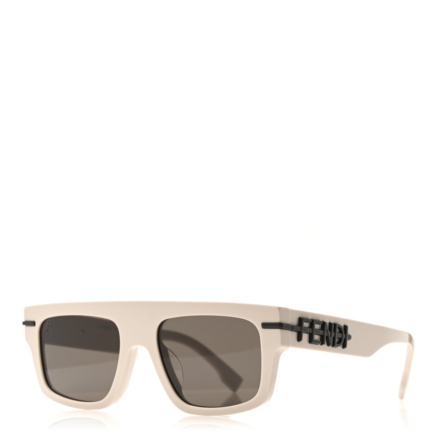 Acetate Fendigraphy Rectangle Sunglasses FE40091U Beige