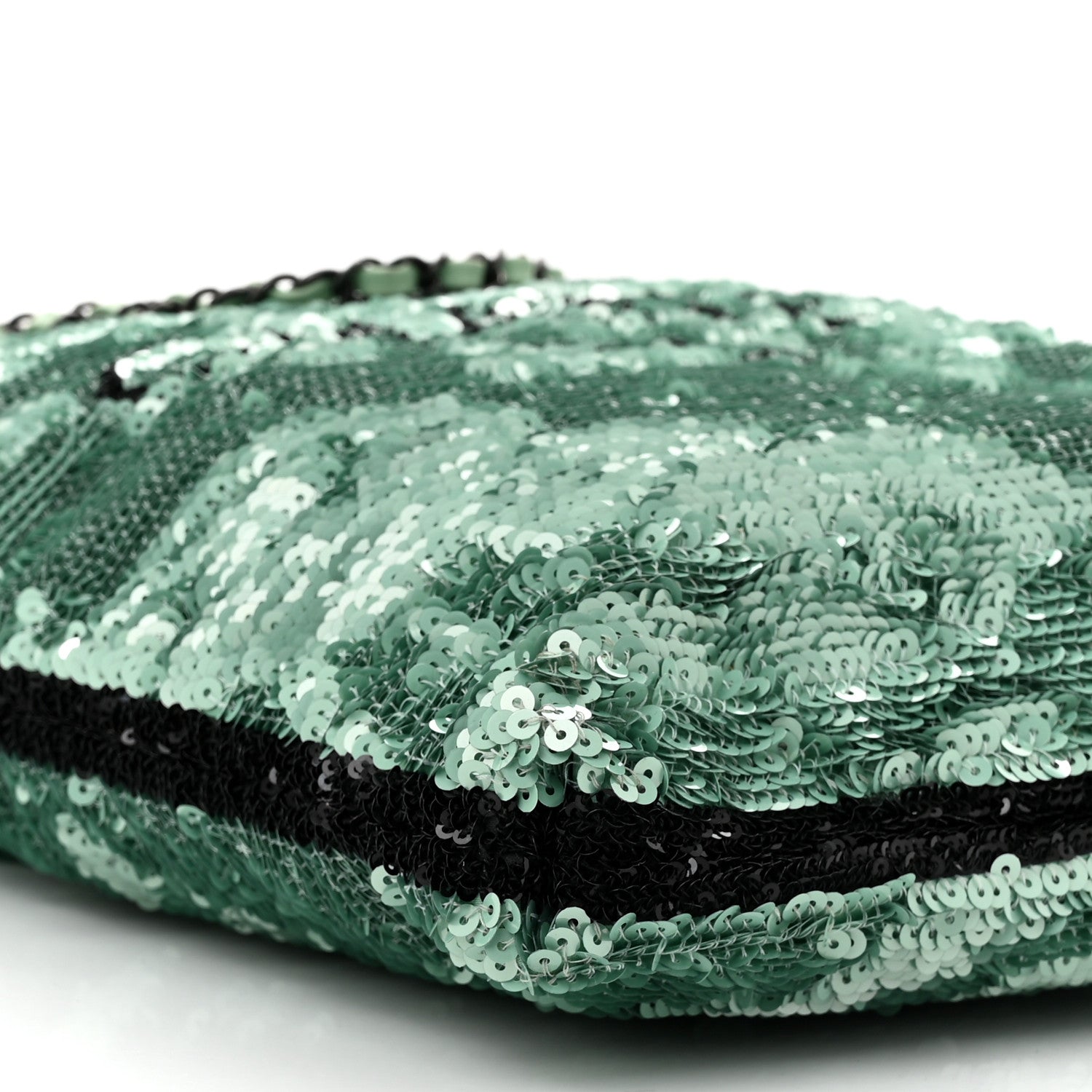 Chanel Sequin Logo Shopping Tote Green Black 1695634 – FASHIONPHILE