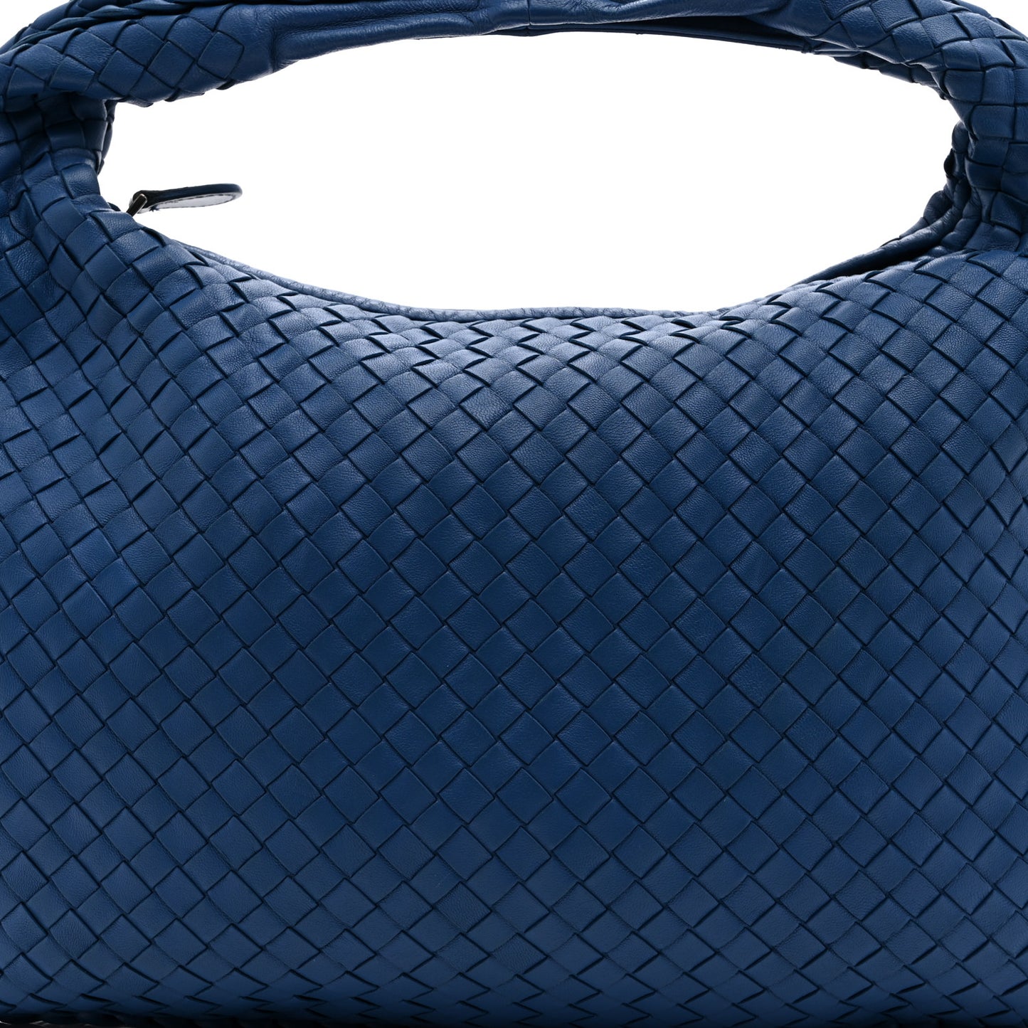 Nappa Intrecciato Medium Veneta Hobo Cobalt