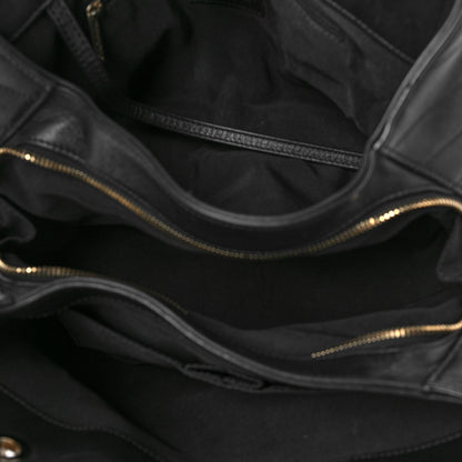 Chanel Calfskin Stitched Large Chevron Chic Shopping Bag Black 5 of 9