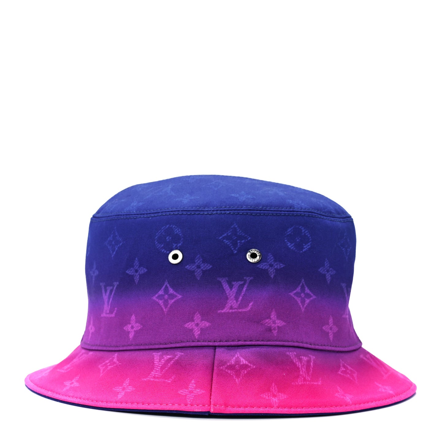 Monogram Illusion Reversible Bucket Hat Pink Purple