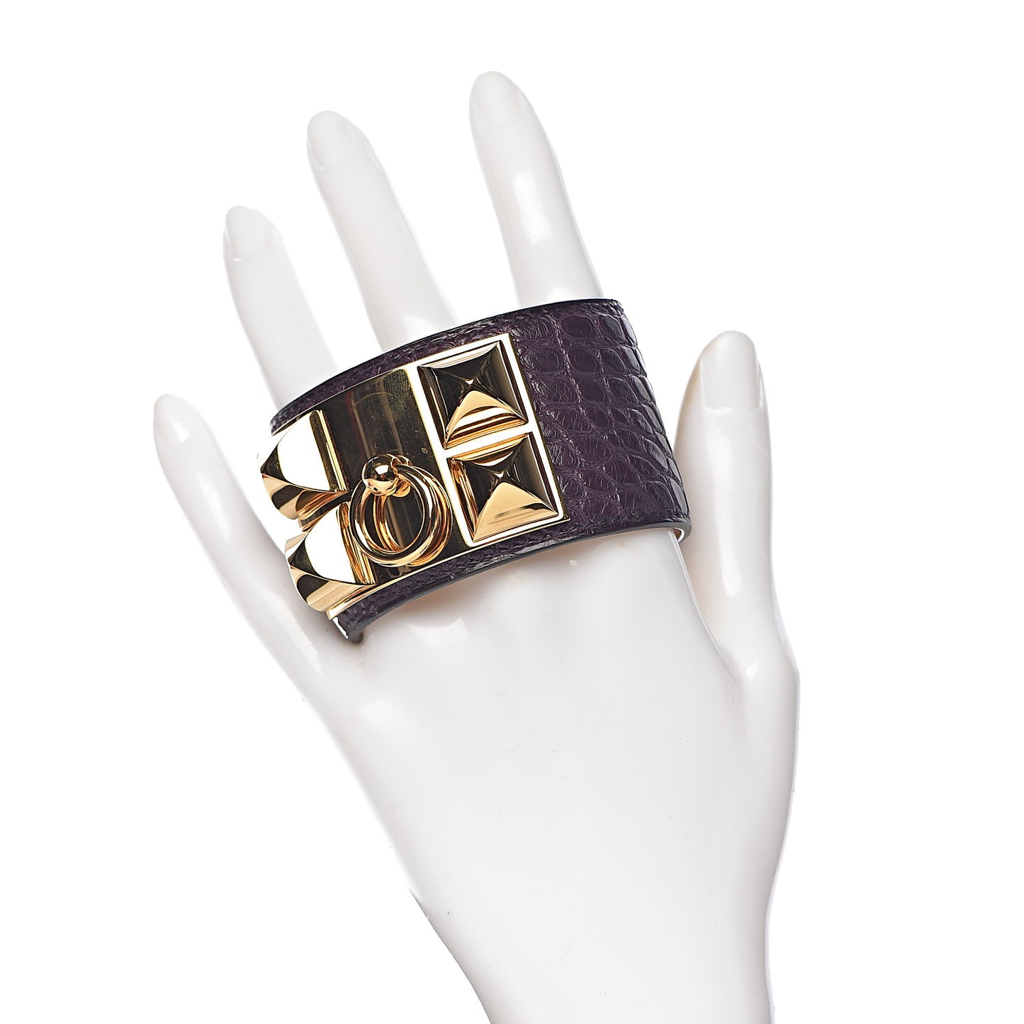 Matte Alligator Collier De Chien CDC Bracelet S Amethyst