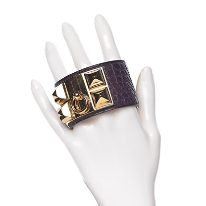 Hermes Matte Alligator Collier De Chien CDC Bracelet S Amethyst 2 of 5