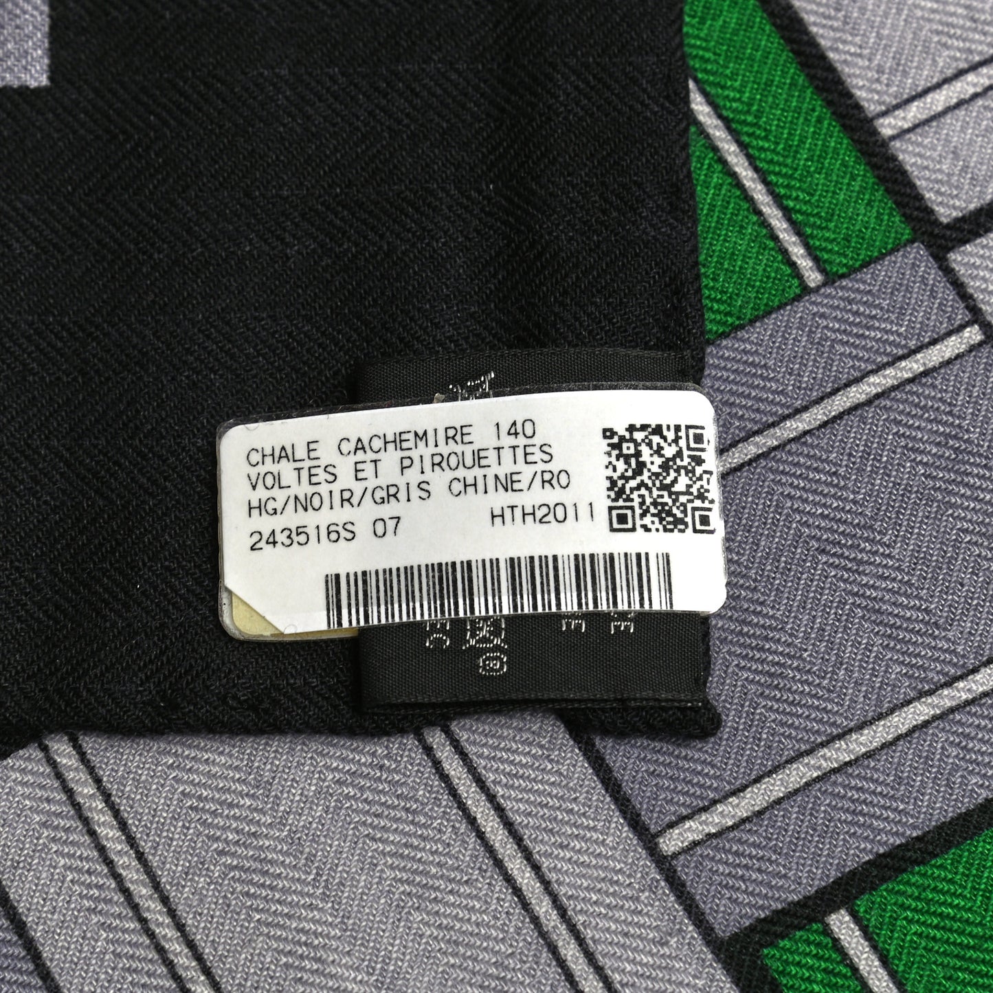Cashmere Silk Voltes Et Pirouettes Shawl 140 Black Gris Chine Rouge