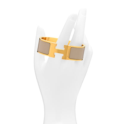 Hermes Enamel Wide Clic Clac H Bracelet PM Marron Glace 2 of 4