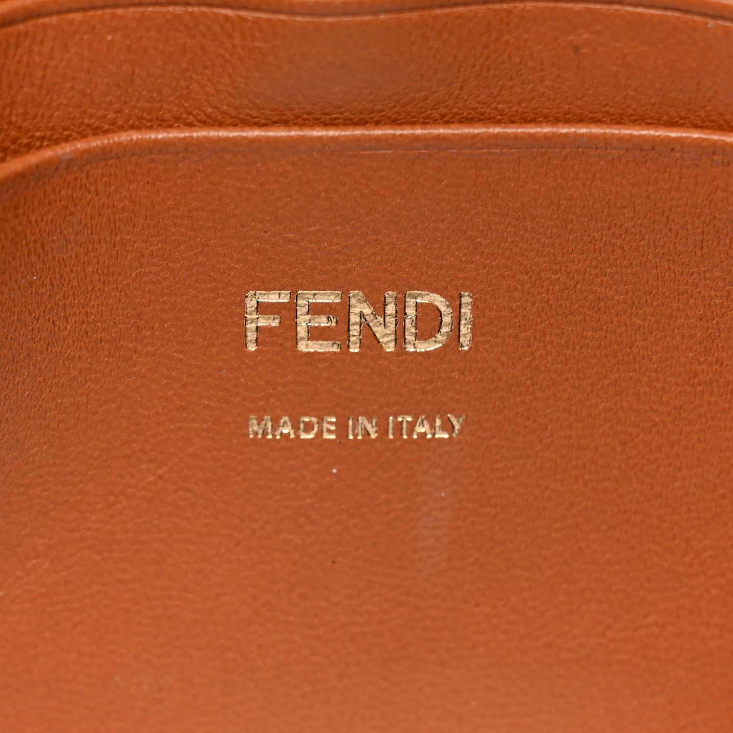 Fendi Nappa Apolo Bi-Color Mini Chain Baguette Brandy Black 5 of 10