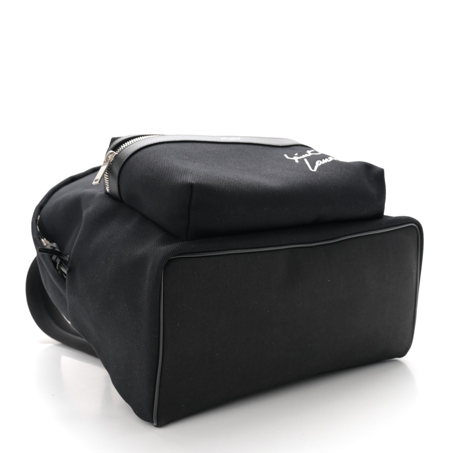 Canvas Signature Embroidered City Backpack Black