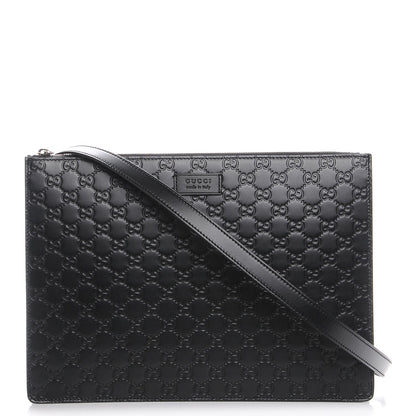 Gucci Guccissima Signature Messenger Bag Black 1 of 7