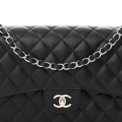 Chanel Caviar Quilted Jumbo Double Flap Black 8 of 10