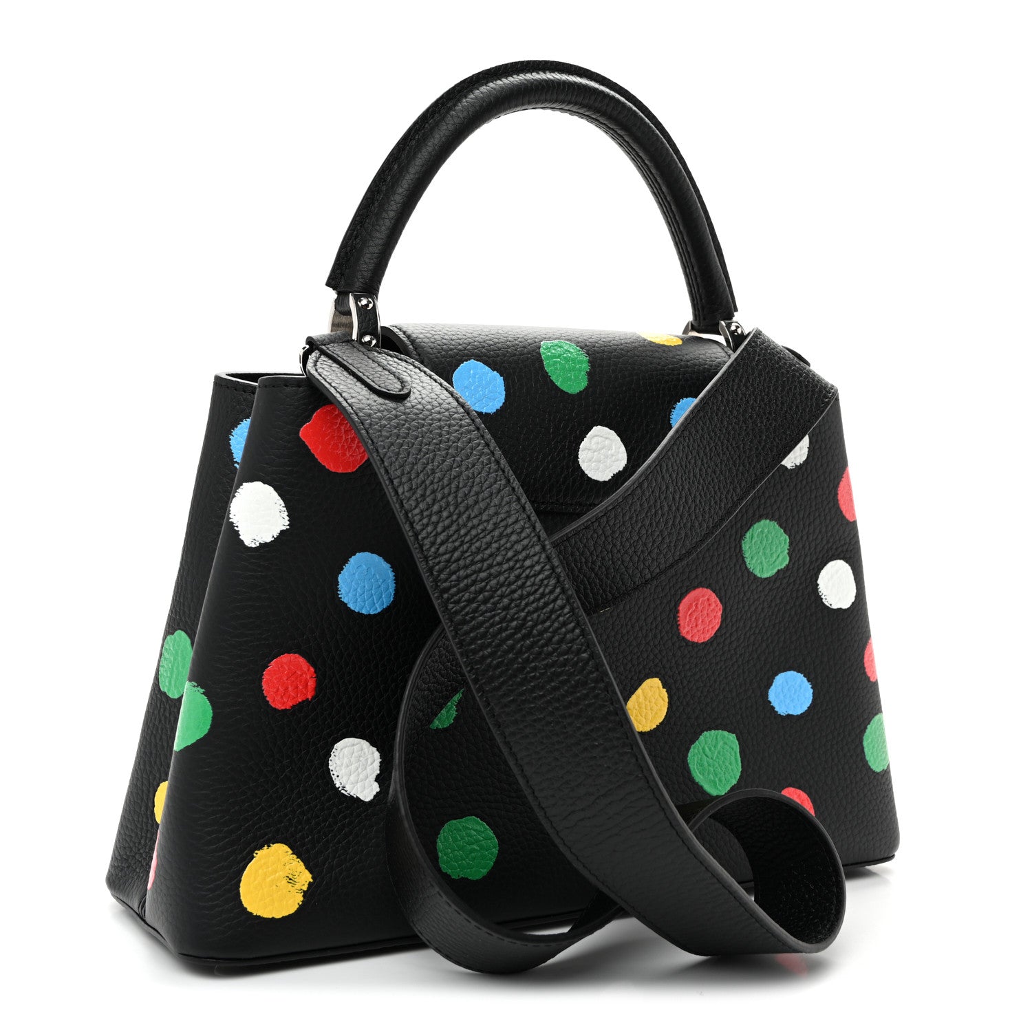 Louis Vuitton LV X YK Taurillon Capucines MM Black 3 of 9