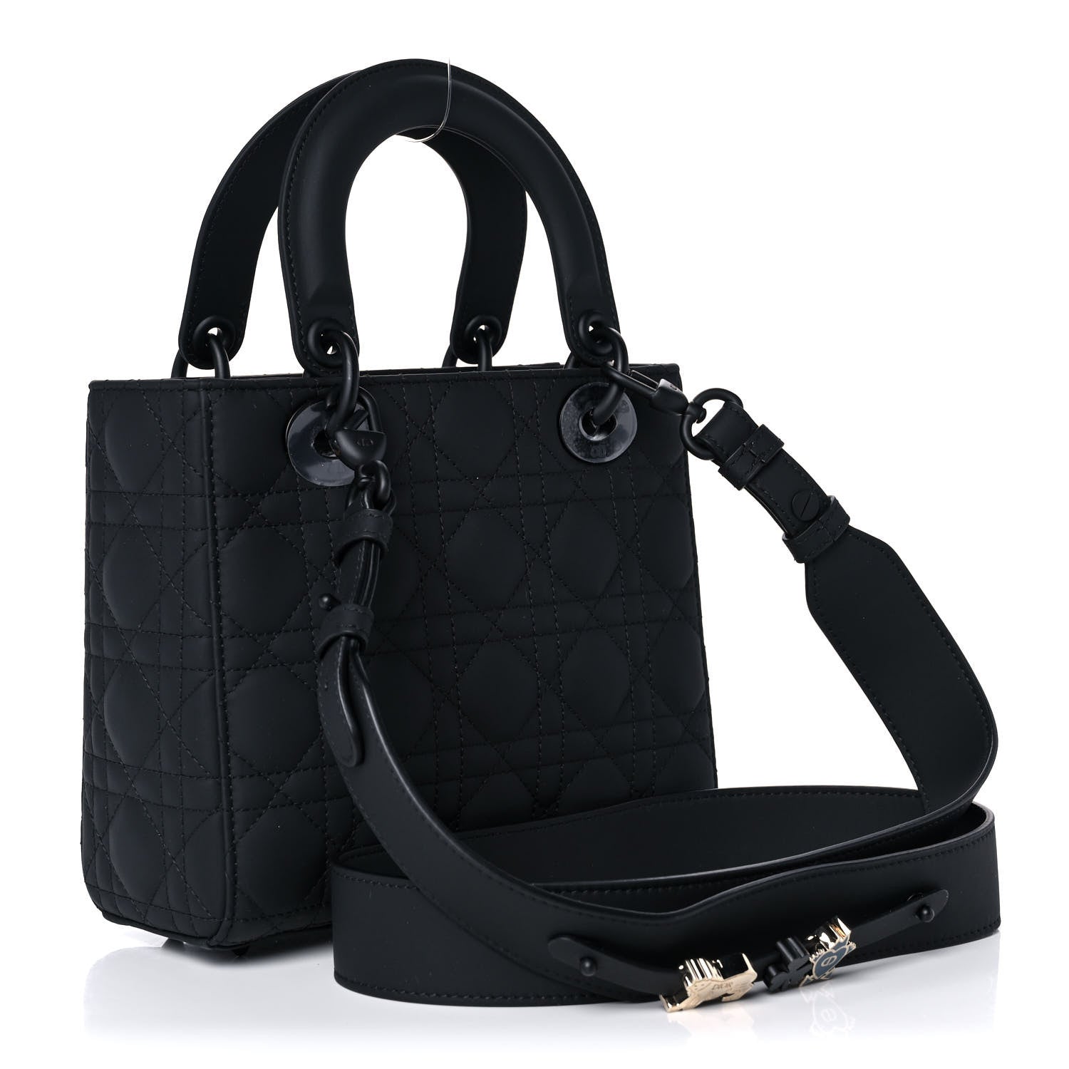 Christian Dior Ultra Matte Calfskin Cannage Small My ABCDior Lady Dior Black 3 of 9