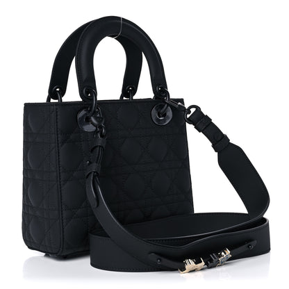 Christian Dior Ultra Matte Calfskin Cannage Small My ABCDior Lady Dior Black 3 of 9