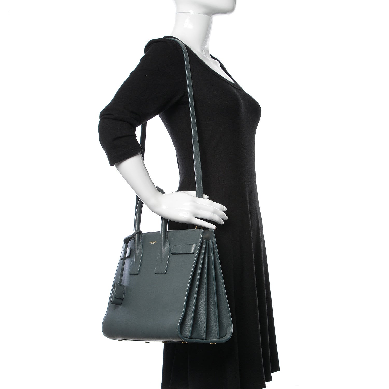 Saint Laurent Calfskin Small Sac De Jour Fog 2 of 8