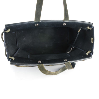 Hermes Toile Vache Hunter Herbag Cabas MM Black 5 of 12