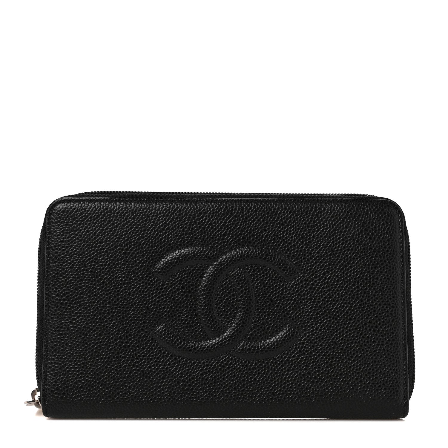 Chanel Caviar Large Timeless CC Zip Around Organizer Wallet Black 1 of 8
