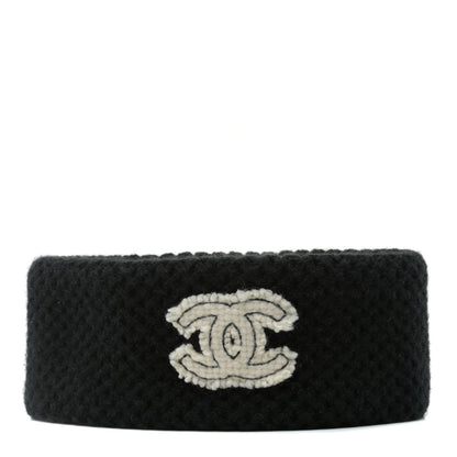 Chanel Cashmere CC Headband Black 1 of 4