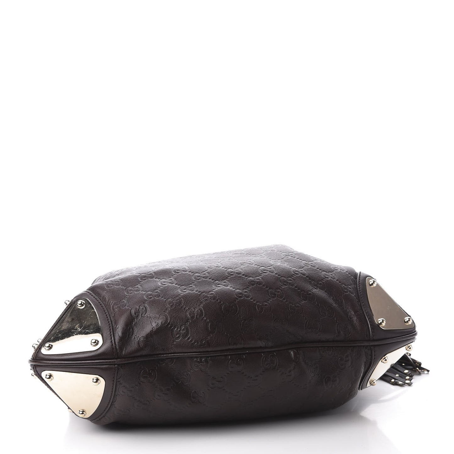 Guccissima Medium Indy Top Handle Hobo Dark Brown