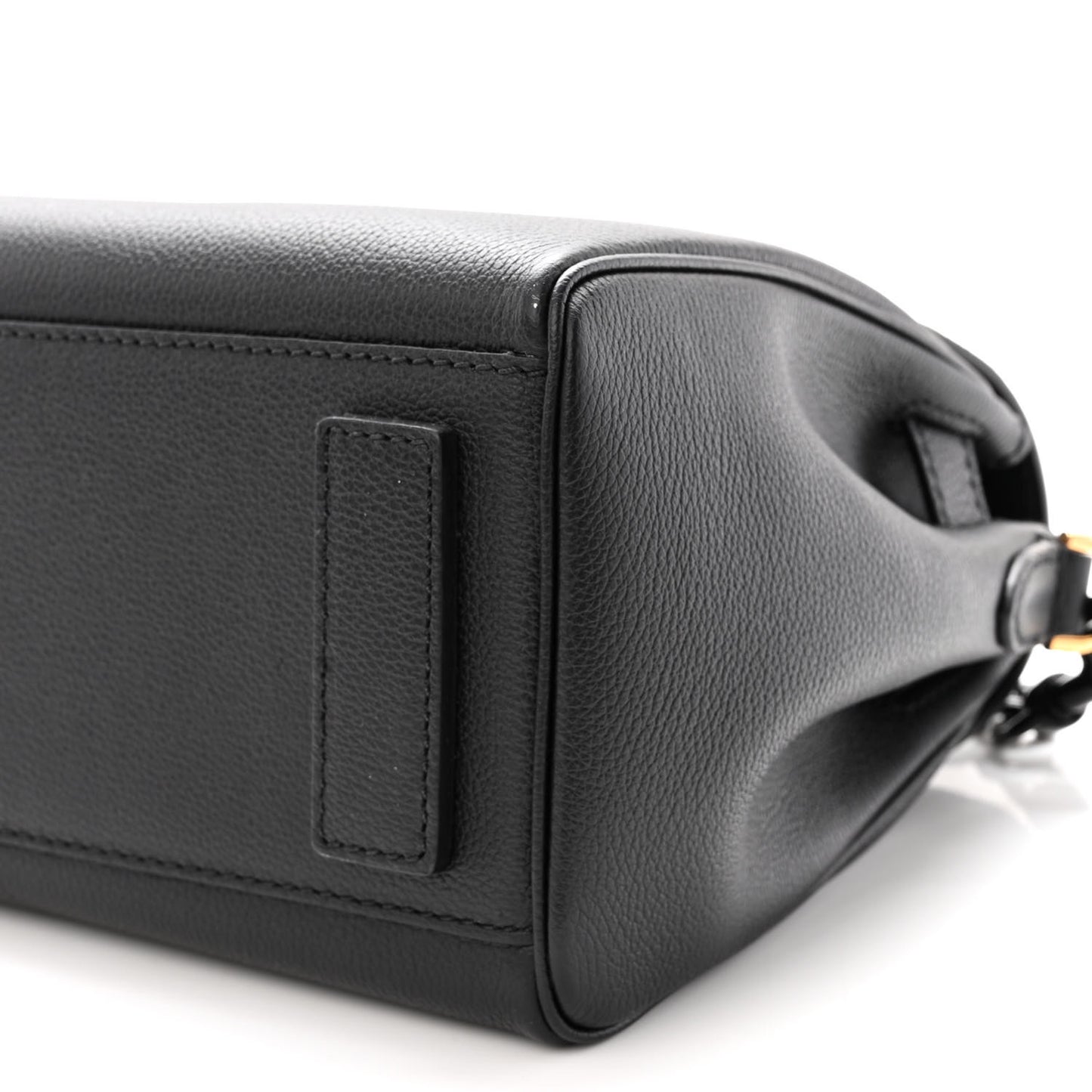 Grained Calfskin La Medusa Top Handle Bag Black Lilac