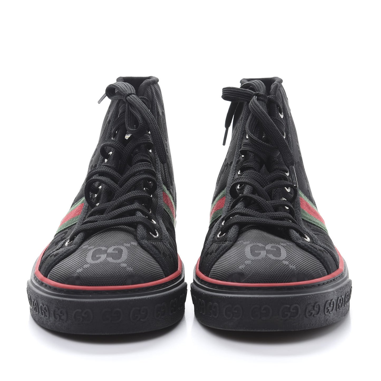 Econyl Nylon Web Monogram Off The Grid Mens 1977 Tennis High Top Sneakers 9.5 Black
