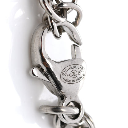 Chanel Crystal Pearl CC Bracelet Silver Mukticolor 5 of 5