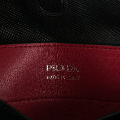 Prada Saffiano Cuir Double Handle Tote Black Ciliegia 6 of 6