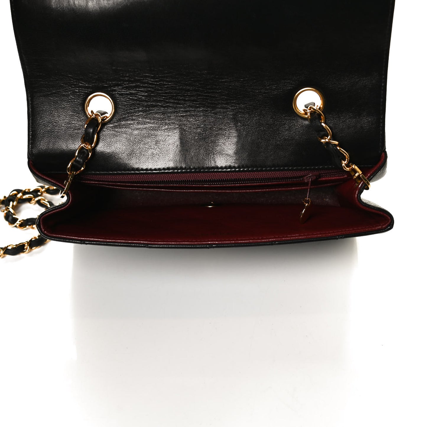 Lambskin Quilted Small Single Flap Black