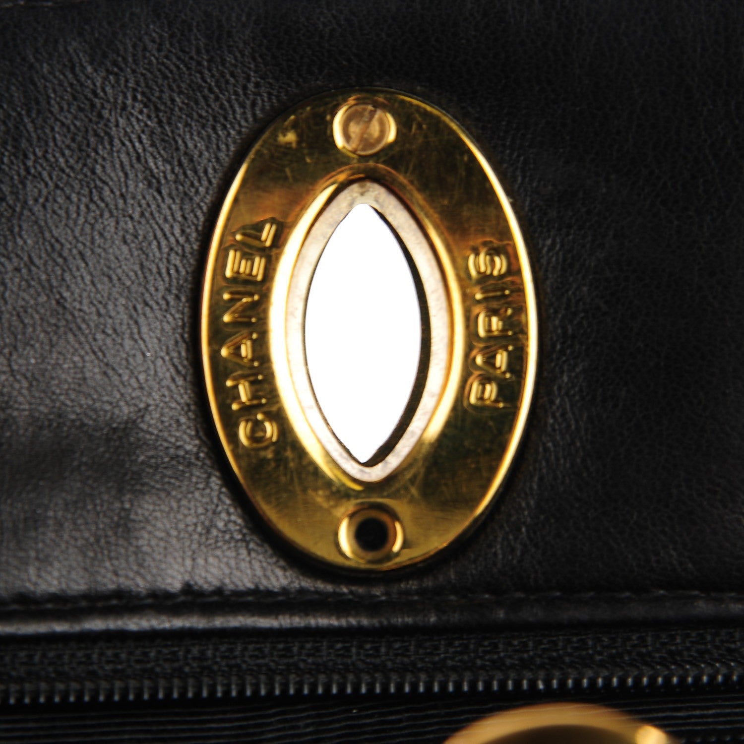 Chanel Lambskin Quilted Shoulder Bag Black 7 of 9